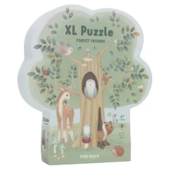 Little Dutch Speelgoed Vanaf 3 Jaar|Puzzels & Spelletjes^Vloerpuzzel - Blauw - Forest Friends