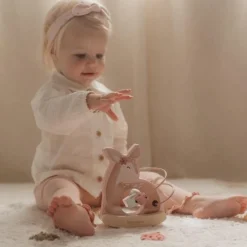 Little Dutch Educatief Speelgoed|Houten Speelgoed^Wiebeldier hert - Roze - Fairy Garden