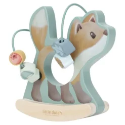 Little Dutch Educatief Speelgoed|Houten Speelgoed^Wiebeldier Vos- Blauw - Forest Friends