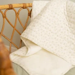 Little Dutch Wiegdekens^Wiegdeken - Groen - Essentials - Blueberry Leaves