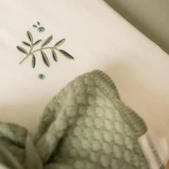 Little Dutch Lakens^Wieglaken - Groen - Essentials - Blueberry Leaves