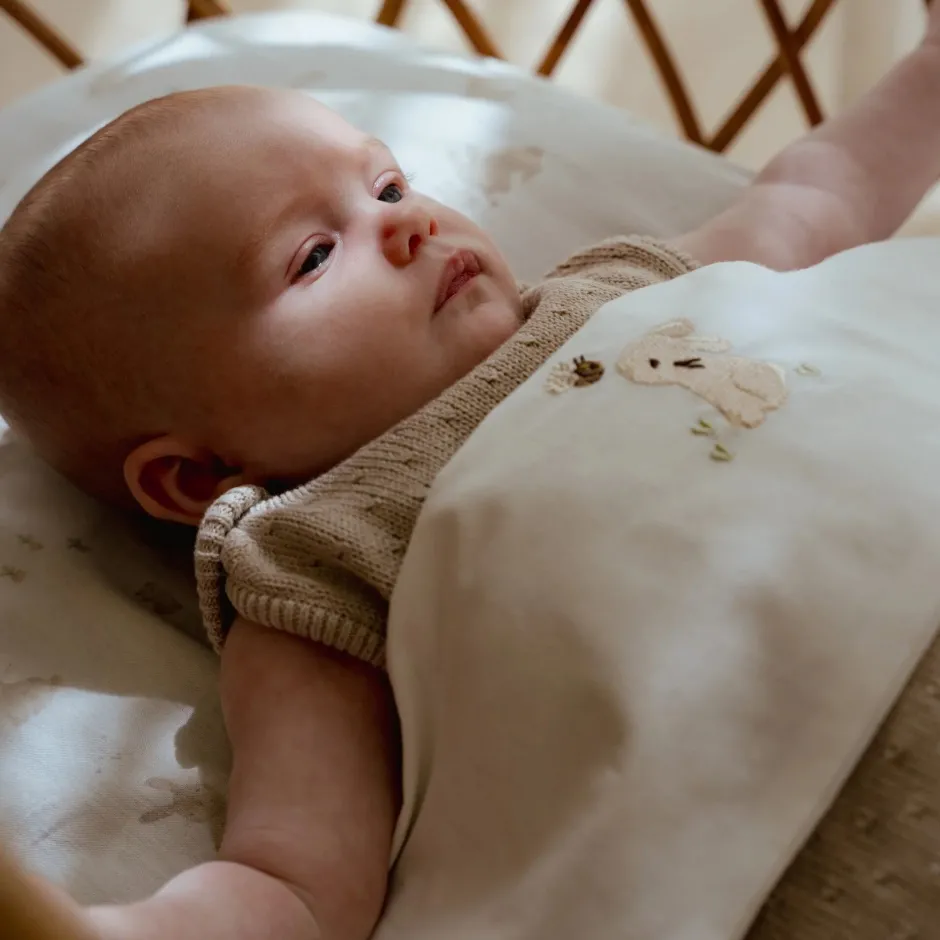 Little Dutch Lakens^Wieglaken - Wit - Newborn Naturals - Baby Bunny