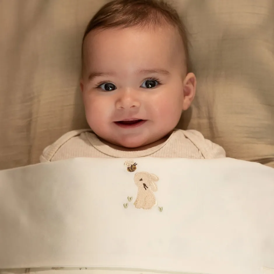 Little Dutch Lakens^Wieglaken - Wit - Newborn Naturals - Baby Bunny