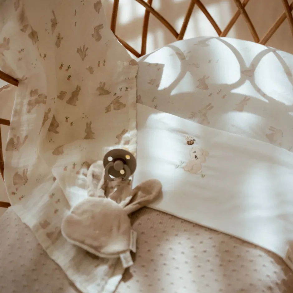 Little Dutch Lakens^Wieglaken - Wit - Newborn Naturals - Baby Bunny