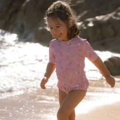Little Dutch Zwemkleding|Meisjes Kleding^Zwemshirt korte mouw - Meerkleurig - Ocean Treasures