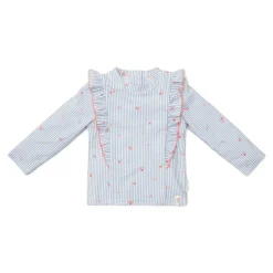 Little Dutch Meisjes Kleding|Zwemkleding^Zwemshirt lange mouw - Blauw - Sunny Flowers