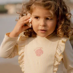 Little Dutch Zwemkleding|Meisjes Kleding^Zwemshirt lange mouw - Geel - Ocean Treasures