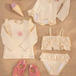 Little Dutch Zwemkleding|Meisjes Kleding^Zwemshirt lange mouw - Geel - Ocean Treasures