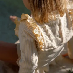 Little Dutch Zwemkleding|Meisjes Kleding^Zwemshirt lange mouw - Geel - Ocean Treasures