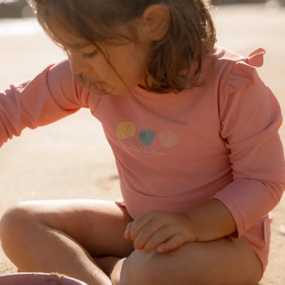 Little Dutch Zwemkleding|Meisjes Kleding^Zwemshirt lange mouw - Roze - Ocean Treasures